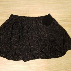 Cherokee Toddler Girls Black Lacey Bubble Skirt 12 months